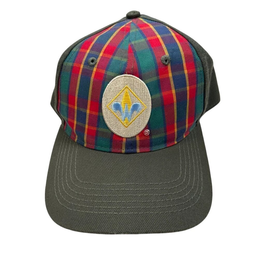 Official Cub Scout Webelos Ballcap Hat Cap Fitted 7 1/4 Sm/Med Plaid